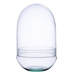 Glass terrarium egg  W-527A+W-527 H:30cm D:18,5cm No Hole OUTLET