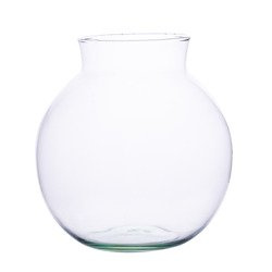 Glass ball vase W-487 H:18cm D:17cm