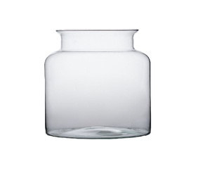 Glass jar vase W-332P5 H:20cm D:15cm