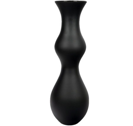 High vase W-441B black matt H: 70cm D: 23cm