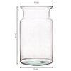 Glass jar vase W-332P6 H:25cm D:15cm