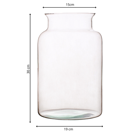 Glass jar vase W-332J H:30cm D:19cm