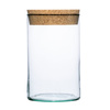 Glass cylinder vase H:22cm D:7cm +cork