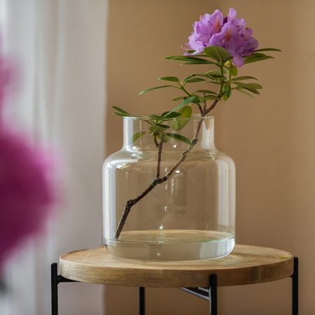 Glass jar vase W-395C H:20cm D:19cm 
