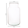 Glass jar vase H:29cm D:18cm W-395E1