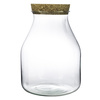 Glass terrarium vase with cork  W-537+cork H:25cm D:19cm