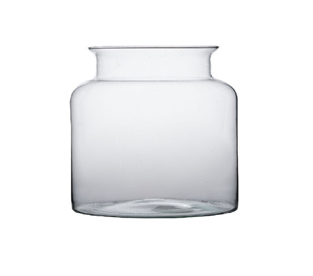 Glass jar vase W-332P5 H:20cm D:15cm 