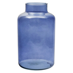 Glass jar vase W-395K1 H:25cm D:14,5cm blue