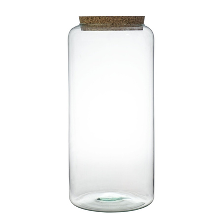 Glass jar vase W-605B +cork H:40cm D:19cm 