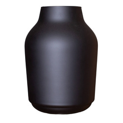 Black mat jar vase W-474 H:32,5cm D:23cm