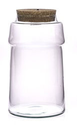 Glass terrarium + cork  W-635 H:25cm D:15cm