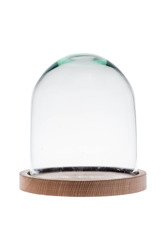 Glass cover with wooden beech stand W-315J H:14,5cm D:13,2cm