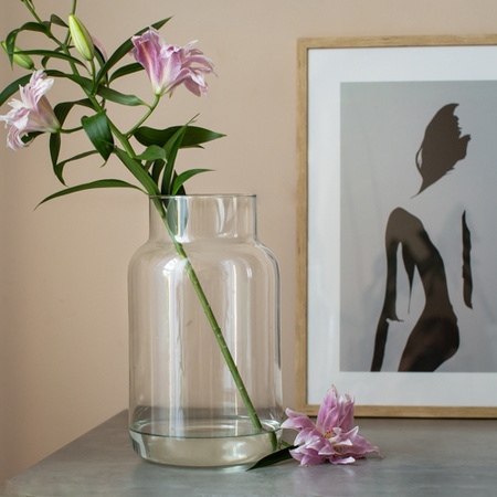 Glass jar vase H:29cm D:18cm W-395E1