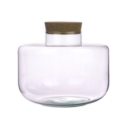 Glass vase W-734 H:29cm D:14cm