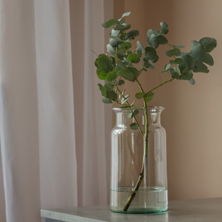 Glass jar vase H:25cm D:14cm W-332N1