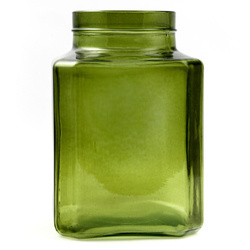 Glass jar vase H:20cm D:13,5cm WM-8P001 green