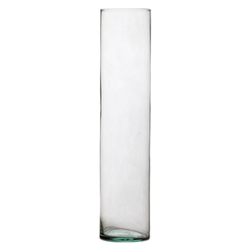 Cylinder glass vase H:30cm D:9cm