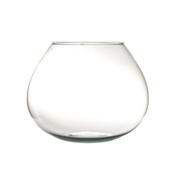 Glass ball vase W-688A H:20,5 cm D:26 cm