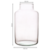 Glass jar vase W-395K1 H:25cm D:14,5cm