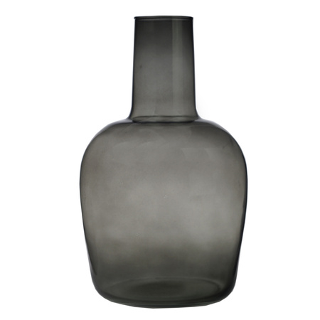 Glass vase bottle W-597 H: 30cm D: 18cm Smoked