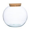 Big glass ball with cork stopper D:28cm