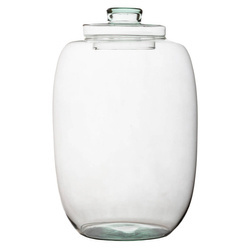 Terrarium glass jar with cover W-599B+glass lid  H:27,5cm D:19cm