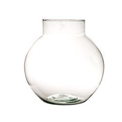 Glass vase W-503B H:23,5cm D:23cm