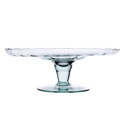Glass cake stand P-7A optic H:8,5cm D:23cm