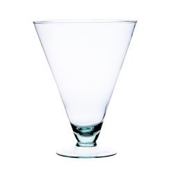 Glass stemmed vase W-ST 15/12 H:15cm D:12cm