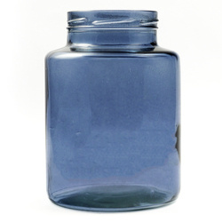 Glass jar vase H:20cm D:14cm WM-G001 blue