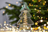 Glass Christmas tree W-743+base  H:27cm D:18cm