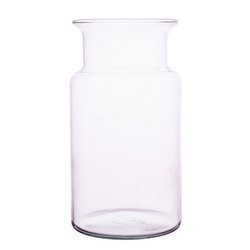 Glass jar vase W-332H2 H:18cm D:10cm