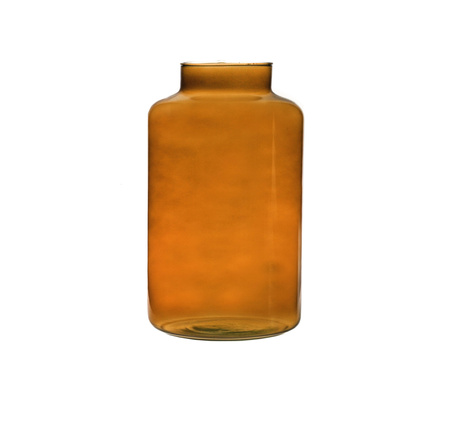 Glass jar vase W-395K1 H:25cm D:14,5cm Amber