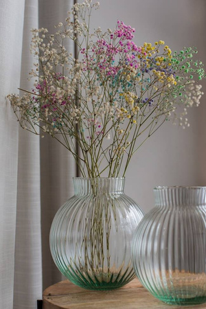 Glass ball vase W-487B H:23cm D:22cm