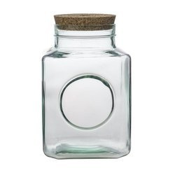 Glass jar vase  with side hole H:20cm D:13,5 cm WM-8P003A