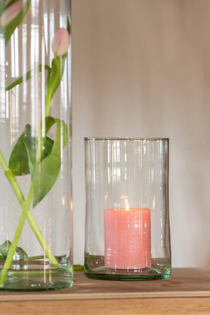 Glass cylinder vase H:19cm D:12cm SALE