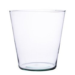 Glass flowerpot W-548 H:17,5cm D:21cm