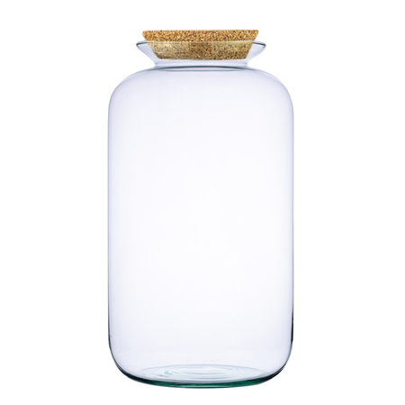Glass jar vase W-524A+ cork H:41cm D:23cm