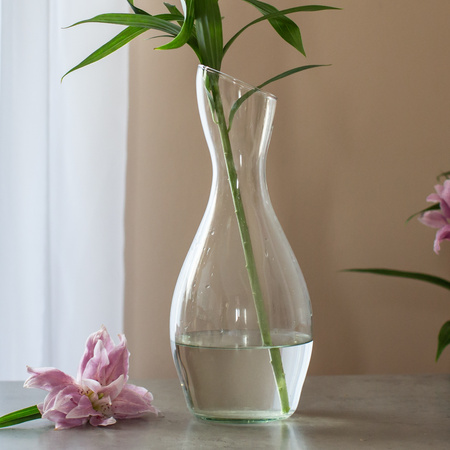 Glass vase  W-168 slant H:31,5cm D:12,5cm
