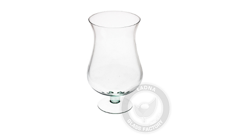 Stemmed glass vase W-112A H:29,5cm D:16cm