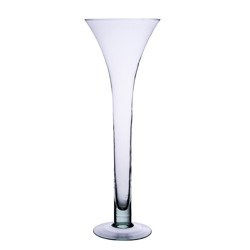 Stemmed glass vase W-139 H:40cm D:14cm