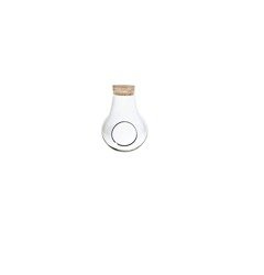 Glass terrarium W-305A1+side hole+ cork H:18cm D:11cm