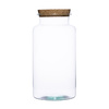 Glass jar vase W-332B+cork H:38cm D:19cm