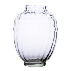 Glass vase grave candle K-045 chrysanthemum H:19,5cm D:7.8cm