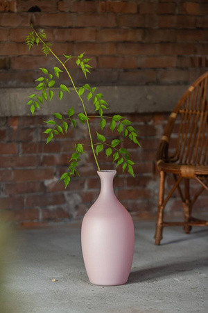 Tall bottle vase powder pink W-259 H:45cm D:23cm