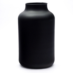 Glass jar vase W-395K1 H:25cm D:14,5cm black