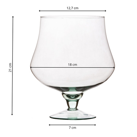 Glass cognac vase KK-3 H:21cm D:18cm