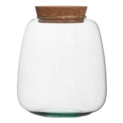 Terrarium glass vase  W-557C + cork H:22 cm D:18 cm