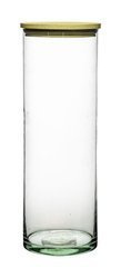 Cylinder glass vase H: 28cm D: 10cm + plug