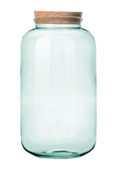 Glass jar vase W-524D+ cork H:45cm D:25cm